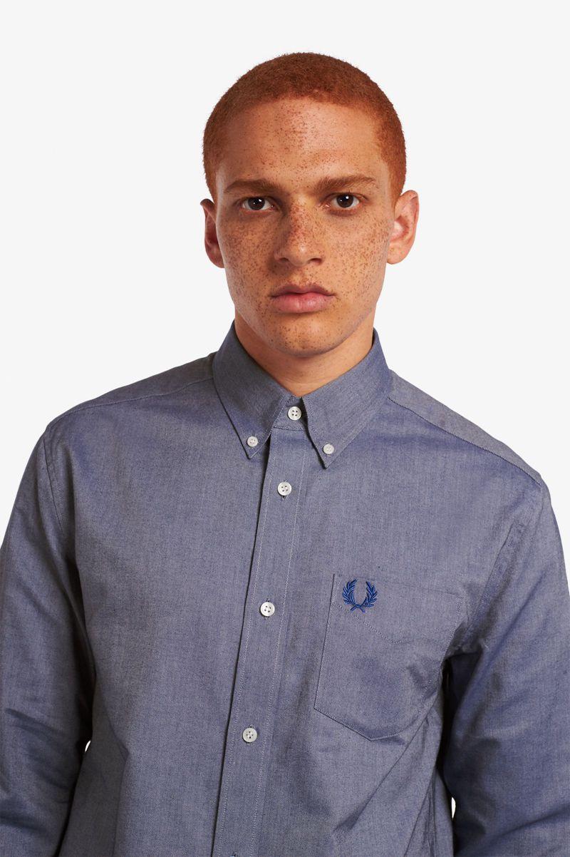 Blue Fred Perry Oxford Men's Shirts | PH 1516ILHS